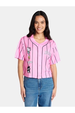 Graphic Cropped Baseball Jersey, Women's