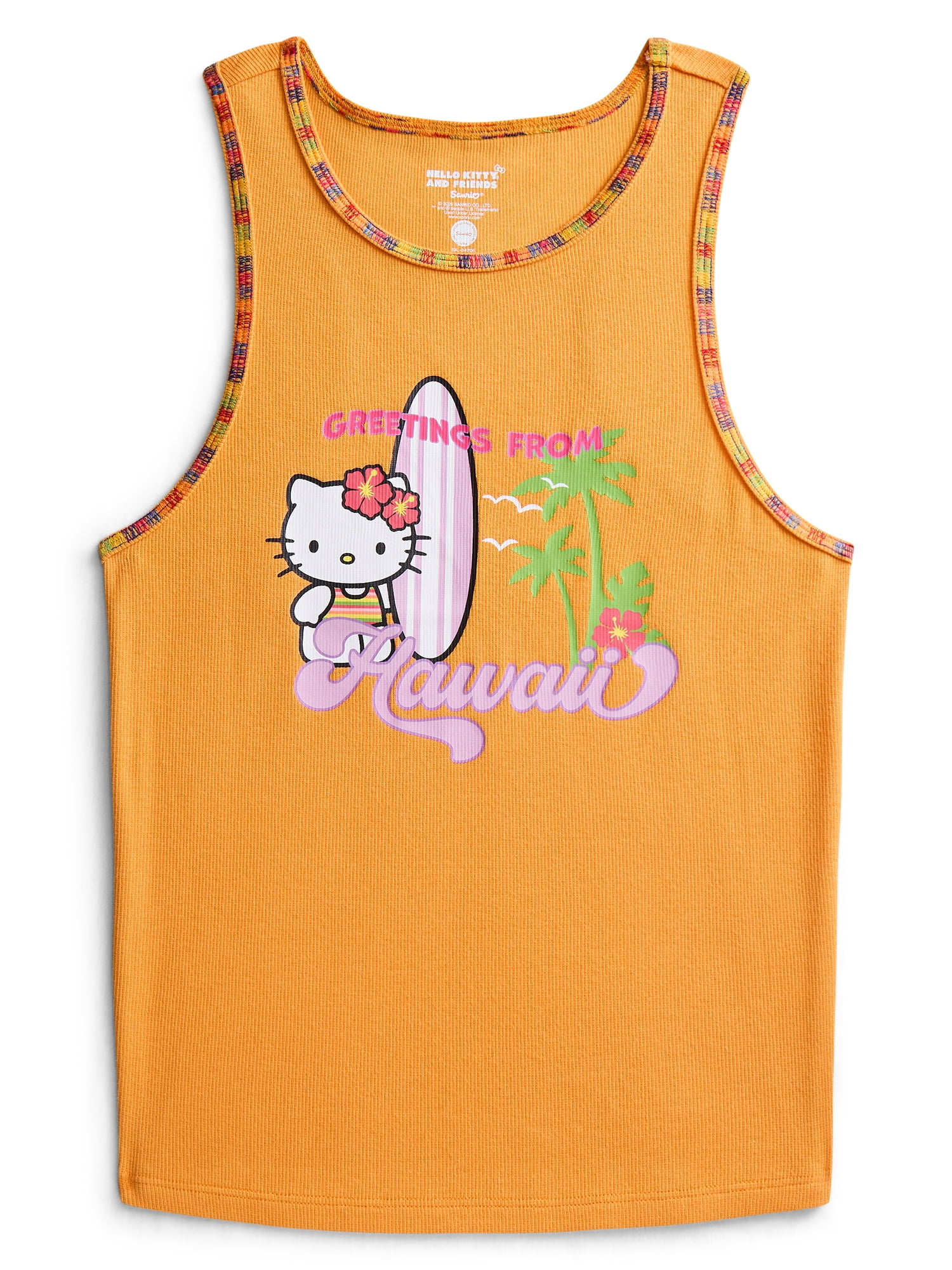 I Love Hello Kitty タンクトップ Lサイズ Hello Kitty Women's Greetings from Hawaii Tank Top, Sizes XXS-XXL