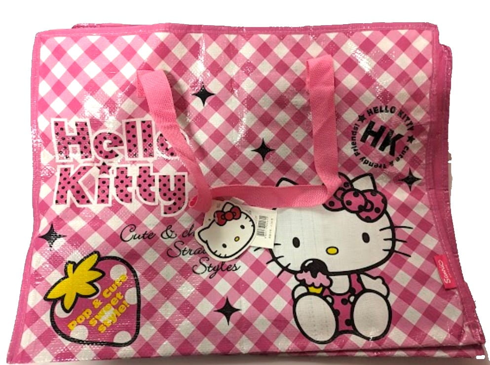 Hello Kitty Grocery Bag Reusable Shopping Tote Market Duffle Bag X