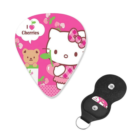 Hello Kitty Guitar Picks - Guitar Accessories - Acoustic, Electric, Bass Guitar Picks - Natural Feel, Warm Tone - Assorted Styles, Medium 0.70mm, 6 Pack