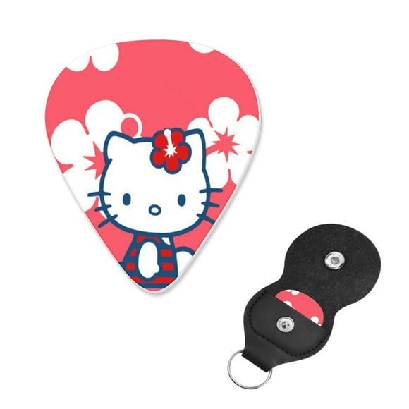 Hello Kitty Guitar Picks - Guitar Accessories - Acoustic, Electric, Bass Guitar Picks - Natural Feel, Warm Tone - Assorted Styles, Medium 0.70mm, 6 Pack