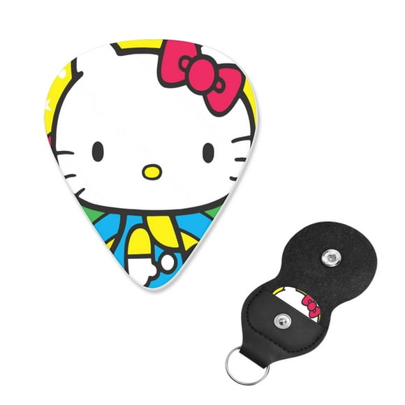 Hello Kitty Guitar Picks - Guitar Accessories - Acoustic, Electric, Bass Guitar Picks - Natural Feel, Warm Tone - Assorted Styles, Medium 0.70mm, 6 Pack