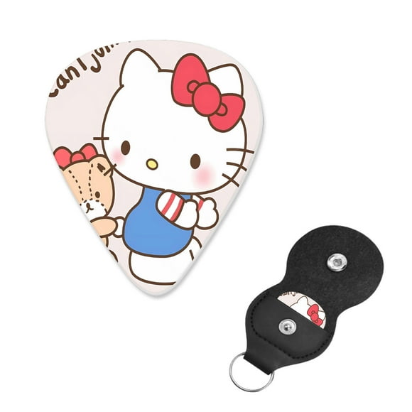 Hello Kitty Guitar Picks - Guitar Accessories - Acoustic, Electric, Bass Guitar Picks - Natural Feel, Warm Tone - Assorted Styles, Medium 0.70mm, 6 Pack