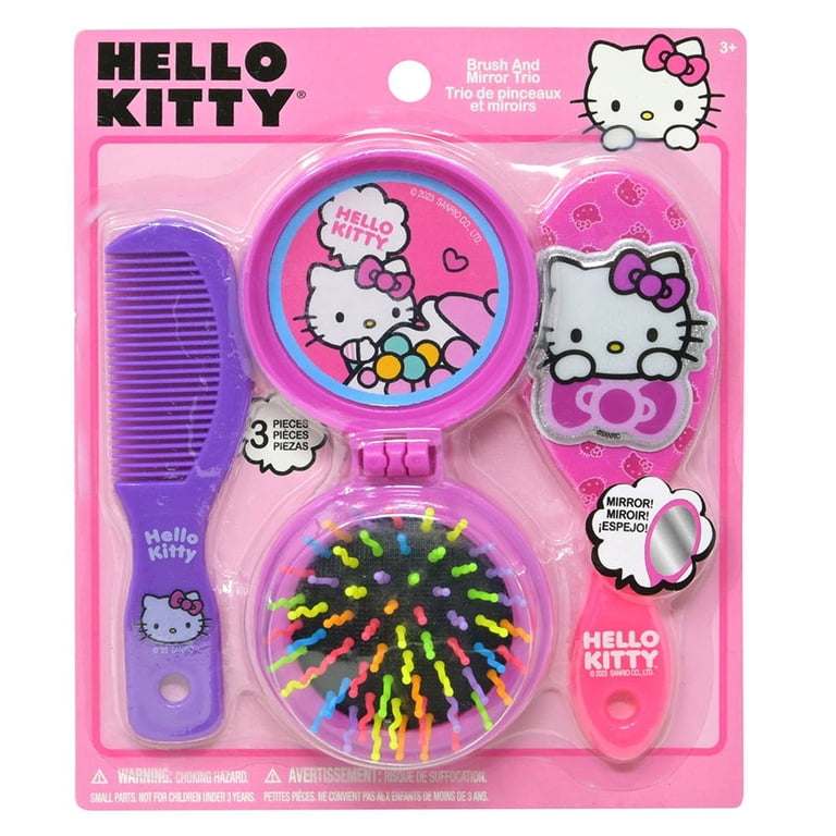 Hello Kitty Hair Brush & Mirror Set on Card - Walmart.com