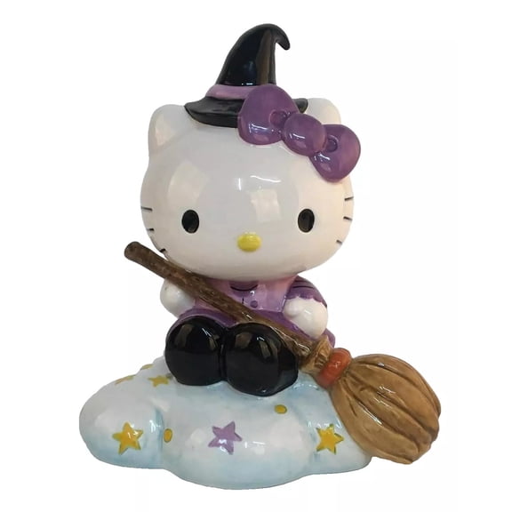Hello Kitty Halloween Flying Witch Figurine 7in Height By Blue Sky