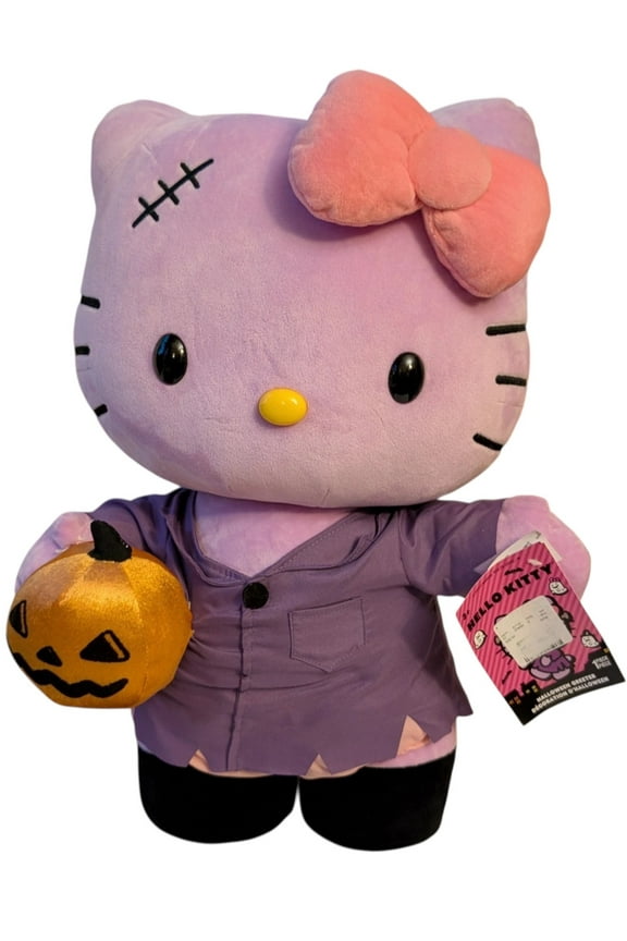 Halloween Frankenstein Greeter Purple BIG Pumpkin Viral TikTok NWT