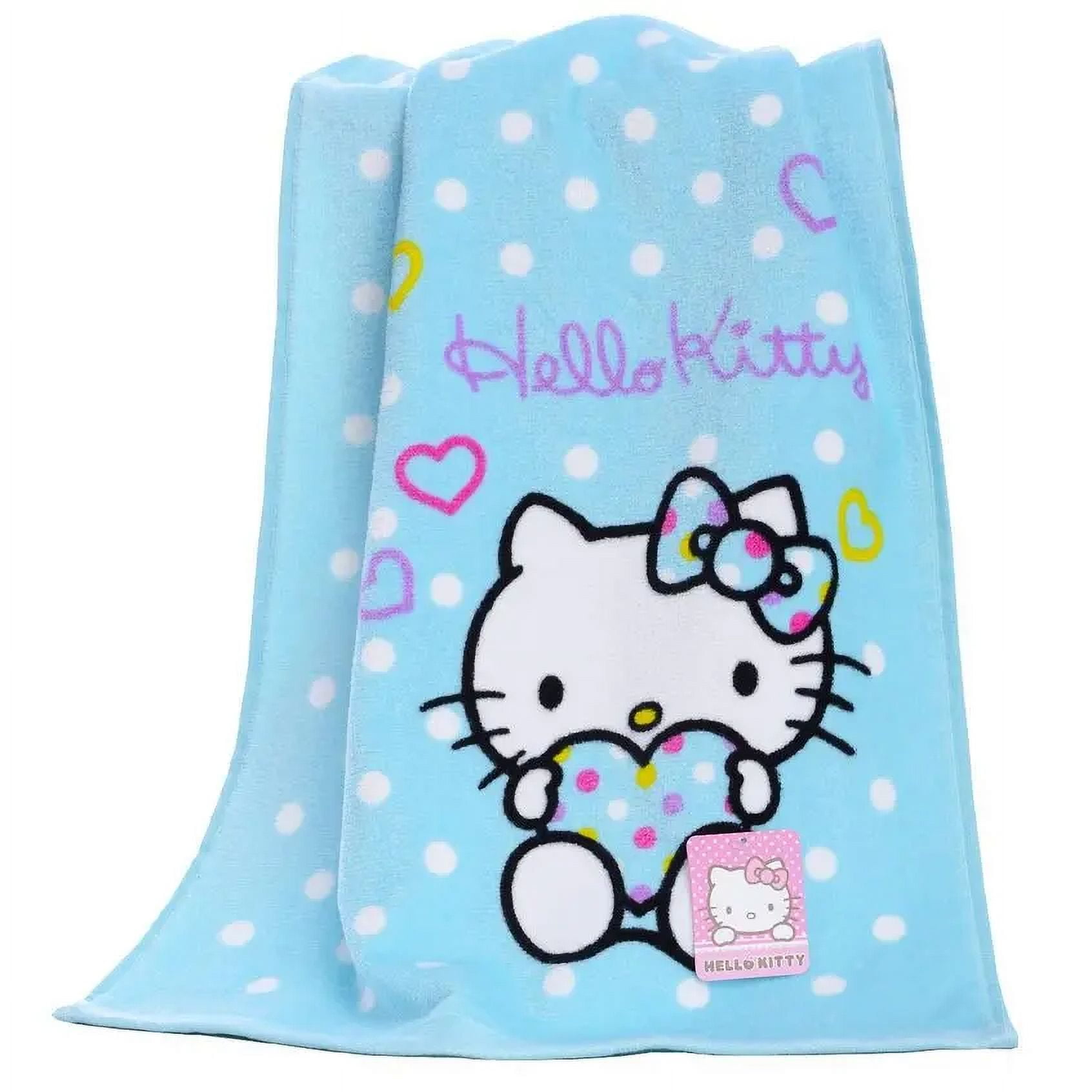 Hello Kitty Hand Towel Cartoon Lovely Pink Printing Face Towel Girl ...