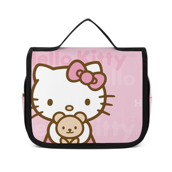 Hello Kitty Hanging Travel Toiletry Bag Makeup Cosmetic Bag Organizer for Women Girls