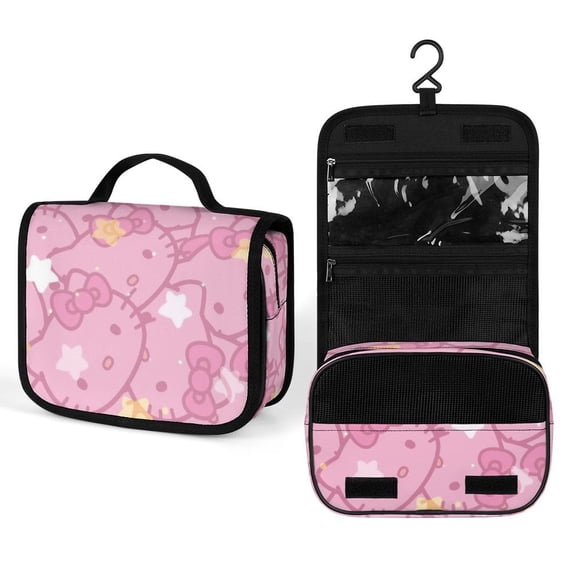 Hello Kitty Hanging Travel Toiletry Bag Makeup Cosmetic Bag Organizer for Women Girls