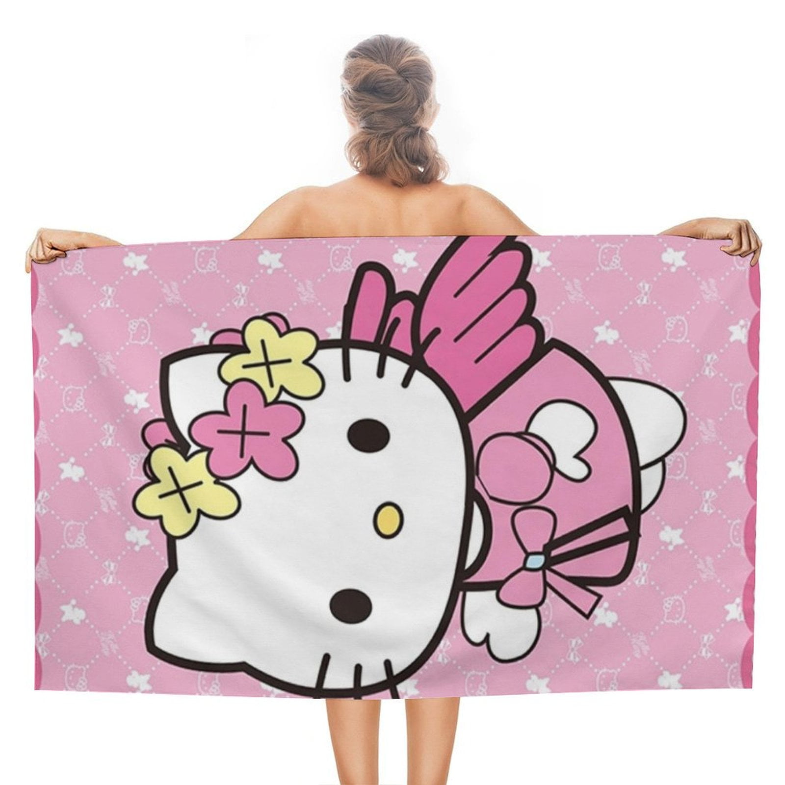 Hello Kitty Happy Beach Towel Set - Bundle with 31x51 Hello Kitty Pool ...