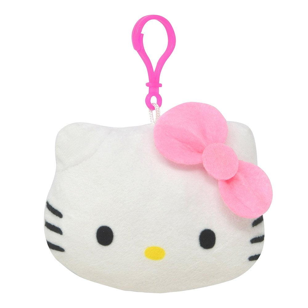 アクセサリー Hello Hello Kitty Head Zipper Pull Snap Hook Keychain, Pink, Cute Plush