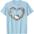 thumbnail image 1 of Hello Kitty Heart Favorite Things DTG Print Unisex T-Shirt,Light Blue Color,Size YM, 1 of 5