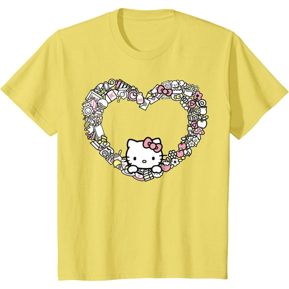 Hello Kitty Heart Favorite Things DTG Print Unisex T-Shirt