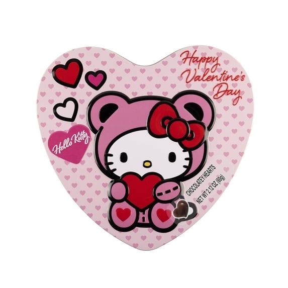 Hello Kitty Heart Tin with 10 pieces of Chocolate