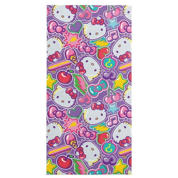 Hello Kitty Hello Beach Microfiber Beach Towel,30 x 60 inches