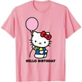 thumbnail image 1 of Hello Kitty Hello Birthday Balloon DTG Print Unisex T-Shirt,Light Pink Color,Size 4XL, 1 of 5