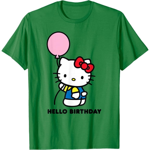 Hello Kitty Hello Birthday Balloon DTG Print Unisex T-Shirt
