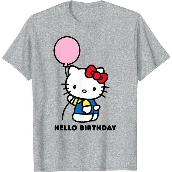 Hello Kitty Hello Birthday Balloon DTG Print Unisex T-Shirt