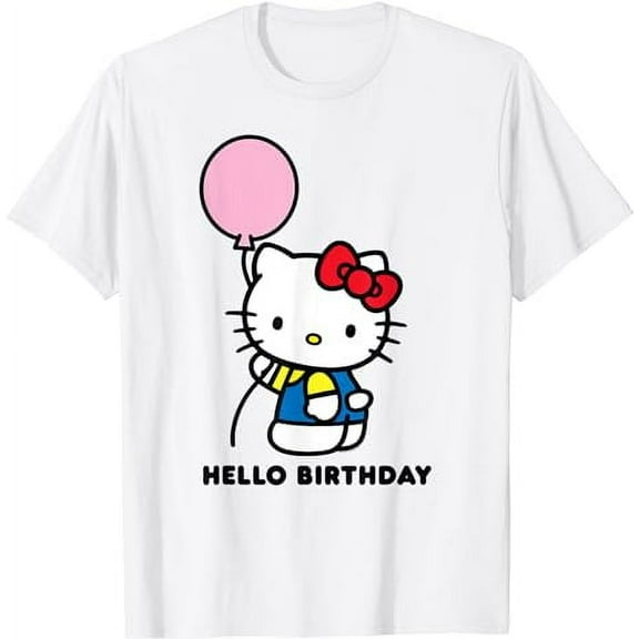 Hello Kitty Hello Birthday T-Shirt, White Color, Size M