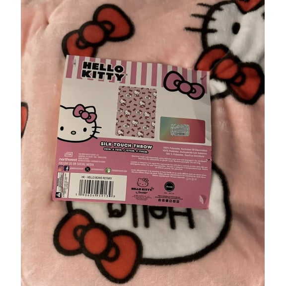Hello Kitty "Hello Bows Rotary" Silk Touch Throw Blanket
