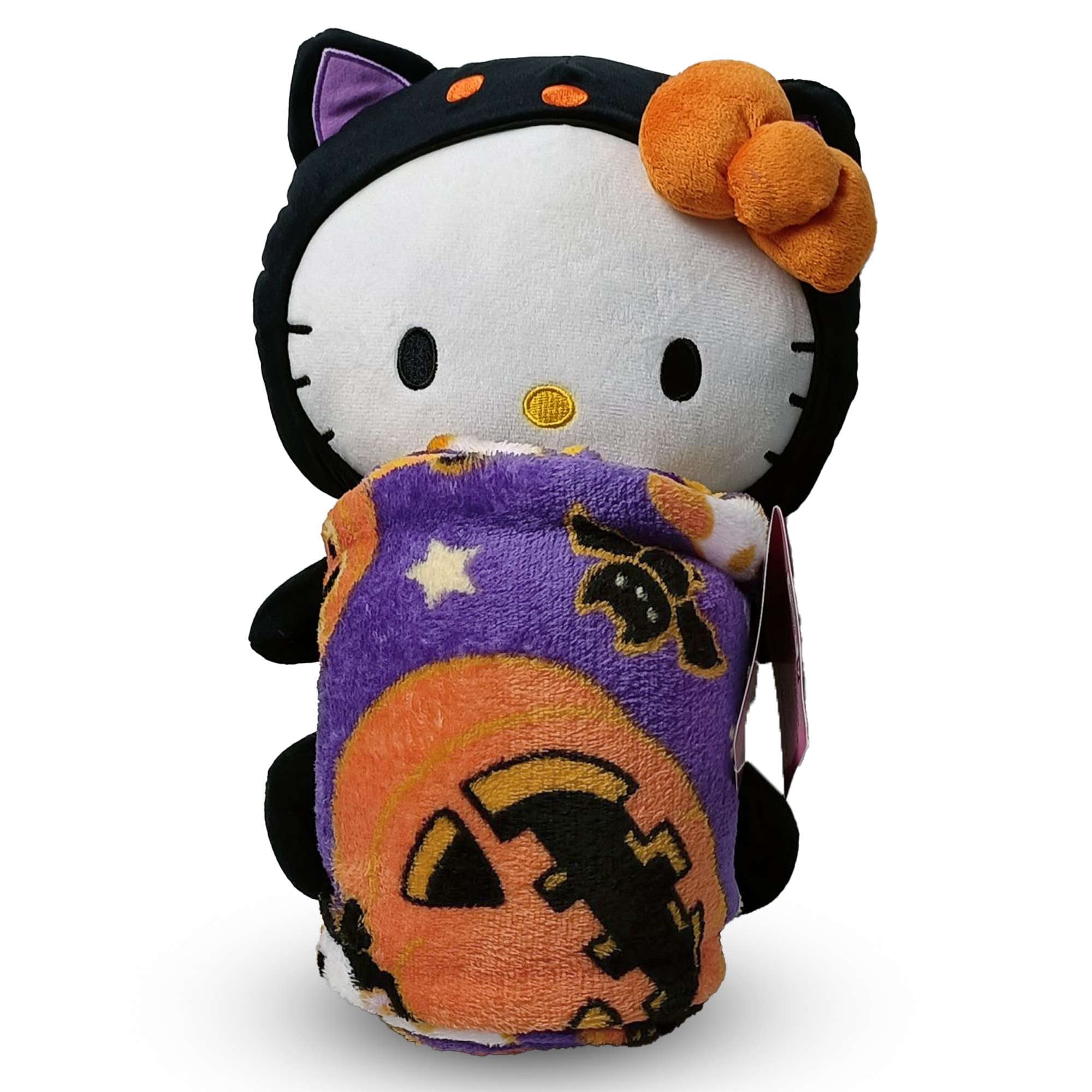 Hello Kitty Hello Halloween Silk Touch Throw Blanket with Plush Hugger, 40x50 inches