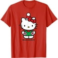 thumbnail image 1 of Hello Kitty "Hello Holidays" Christmas DTG Print Unisex T-Shirt,Red Color,Size 4XL, 1 of 5