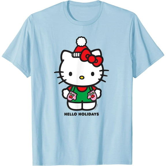 Hello Kitty "Hello Holidays" Christmas DTG Print Unisex T-Shirt