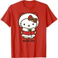 thumbnail image 1 of Hello Kitty "Hello Joy" Holiday Christmas DTG Print Unisex T-Shirt,Red Color,Size M, 1 of 5
