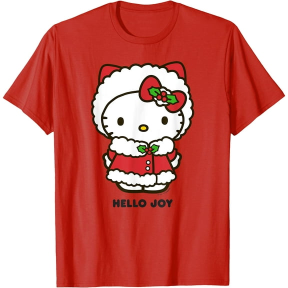 Hello Kitty "Hello Joy" Holiday Christmas DTG Print Unisex T-Shirt
