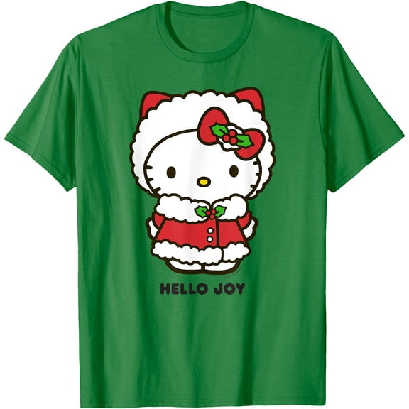 Hello Kitty "Hello Joy" Holiday Christmas DTG Print Unisex T-Shirt