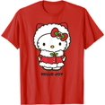 thumbnail image 1 of Hello Kitty "Hello Joy" Holiday T-Shirt For Men Women Cat Lovers, Red Color, Size S, 1 of 2