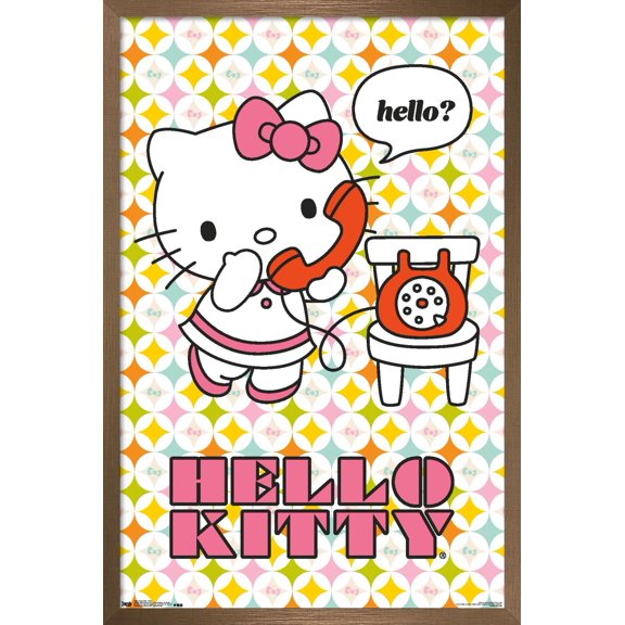 Hello Kitty - Hello Wall Poster, 22.375" x 34", Framed