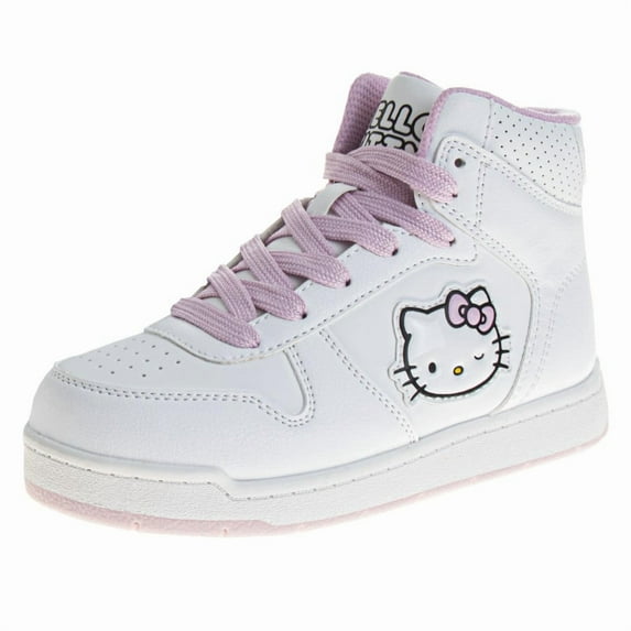 Hello Kitty High, Top Sneaker (Little Kids Sizes), White Pink, Size: 11