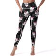 thumbnail image 1 of Hello Kitty High Waisted Leggings for Women, Yoga Pants with Pockets, Soft Athletic Tummy Control Pants for Running Yoga Workout, 1 of 5