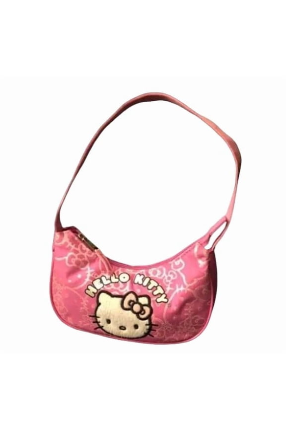 Hobo Bag Embroidered Face Glitter Handbag Bag 9" x 5" x 2.25"
