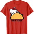thumbnail image 1 of Hello Kitty Hola Tacos DTG Print Unisex T-Shirt,Red Color,Size 2T, 1 of 5