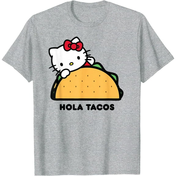 Hello Kitty Hola Tacos DTG Print Unisex T-Shirt