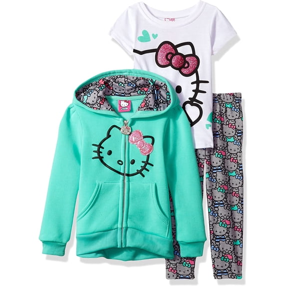 Hello Kitty Hooded Cotton Poly, Legging Outfit Set (Girl's), Sizes 4-6X