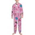 thumbnail image 1 of Hello Kitty Hooded Union Suit Pajama Soft Comfy PJs Sleepwear, 1 of 7