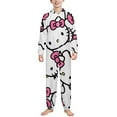thumbnail image 1 of Hello Kitty Hooded Union Suit Pajama Soft Comfy PJs Sleepwear, 1 of 7