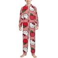 thumbnail image 1 of Hello Kitty Hooded Union Suit Pajama Soft Comfy PJs Sleepwear, 1 of 7