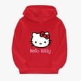 thumbnail image 1 of Hello Kitty Hoodie with Cuffed Sleeves Anime Gifts for Boys Girls Red 4-5y, 1 of 5