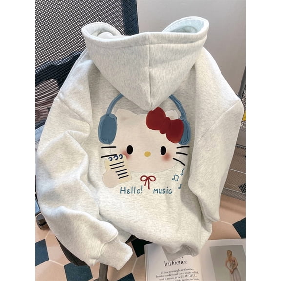 Hello Kitty Hoodies Lovely Vintage Sweatshirts Hoodie Amusing Unisex Tops Outerwears Blouse Cool Streetwear