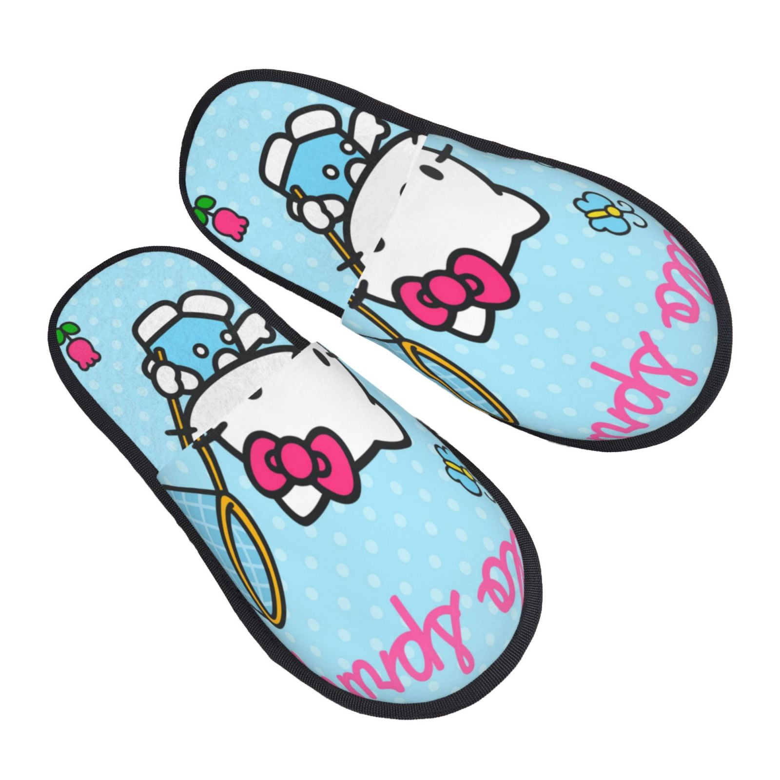 Hello Kitty House Slippers For Women Men Indoor Outdoor-Cute Cotton ...