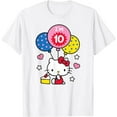 thumbnail image 1 of Hello Kitty I'm 10 Birthday T-Shirt, Cute 10th BD Gift For Boys Girls Kids, White Color, Size S, 1 of 2