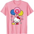 thumbnail image 1 of Hello Kitty I'm 12 Birthday T-Shirt, 12th BD Gift For Boys Girls Kids, Light Pink Color, Size M, 1 of 2