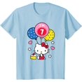 thumbnail image 1 of Hello Kitty I'm 7 Birthday Youth T-Shirt, 7th BD Gift For Boys Girls Kids Toddler, Light Blue Color, Size XS, 1 of 2