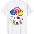 thumbnail image 1 of Hello Kitty I'm 8 Birthday T-Shirt, 8th BD Gift For Boys Girls Kids, White Color, Size S, 1 of 2