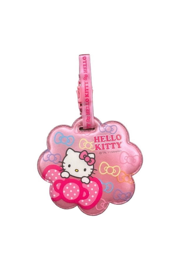 Hello Kitty ID Tag - Pink Flower Shape Luggage Tag