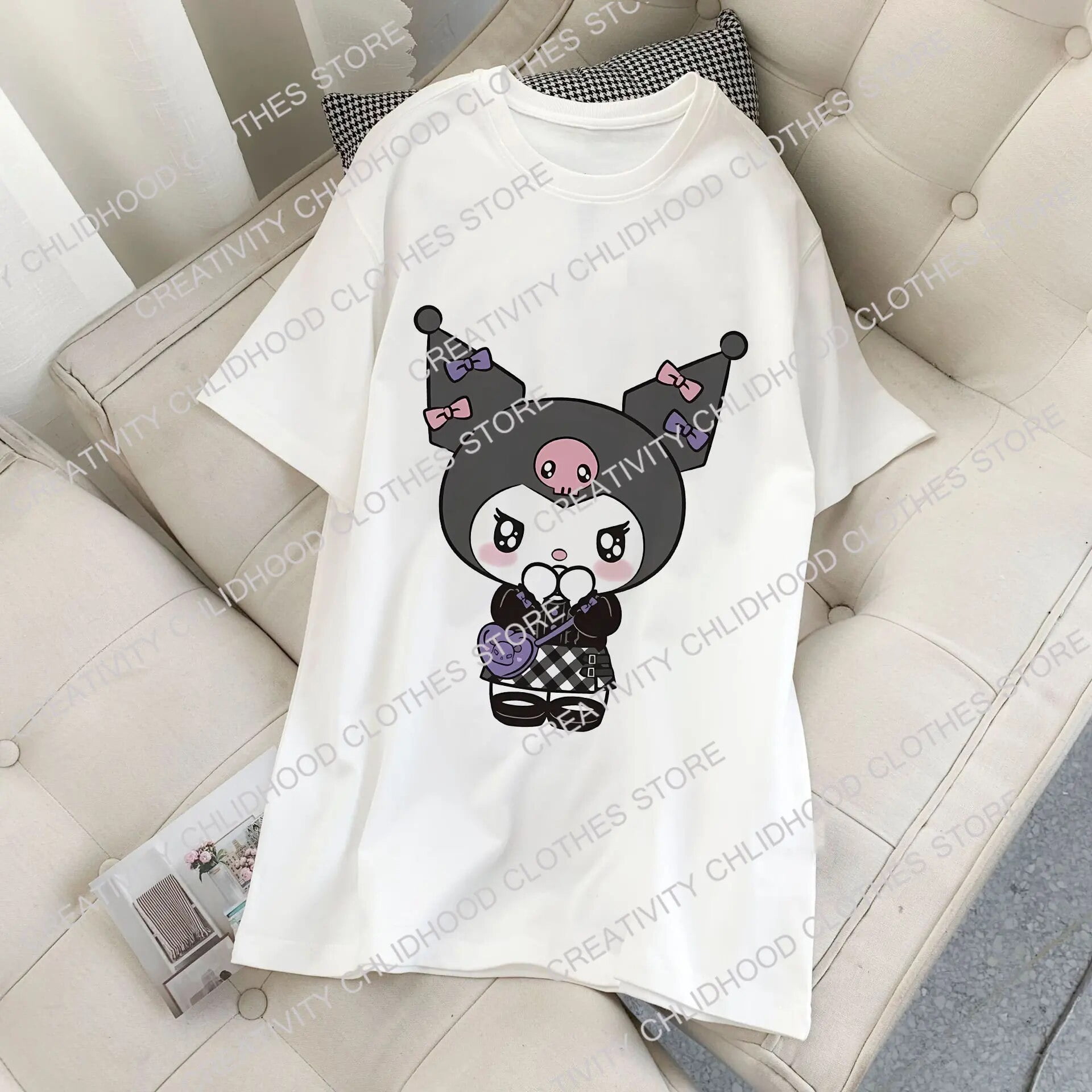 Hello Kitty Ice Cream Kuromi T-shirt Women Cotton Sanrio Melody Y2K ...